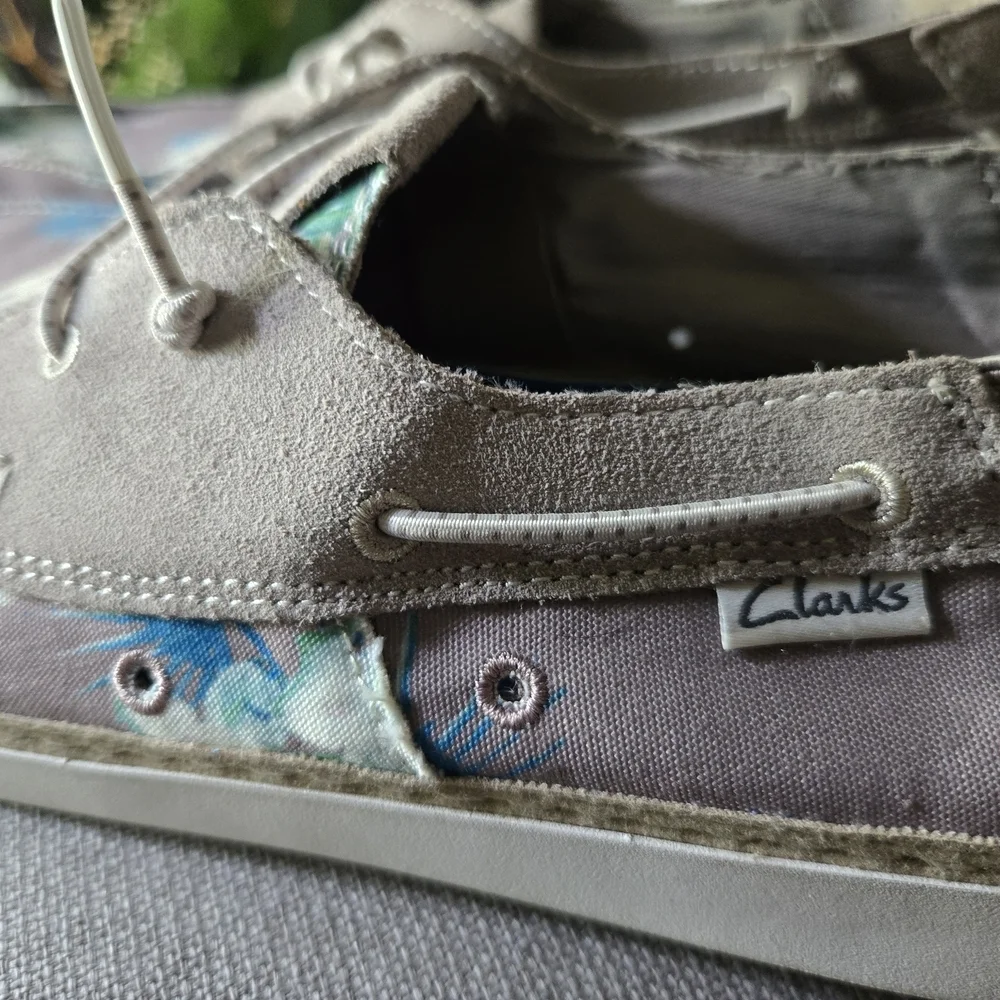 Clarks Men's Casual Floral Boat Shoes- Size 11½‎